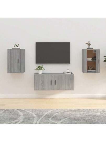 VidaXL TV Wand Units Pcs 40x34.5x60 Cm Grijs Sonoma Oak