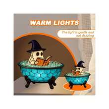 Cute Bathtub Night Light - USB Powered, Suitable For Bathroom, Desktop, Halloween Decoration - Witch Hat Design, Soft Light Bedside Lamp, Resin Home Decor Lamp, Suitable For Party Or As Halloween Special Gift, Fun Shape And Smooth Surface