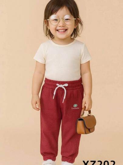 pans tipo pana para niña de 3 a 8 años