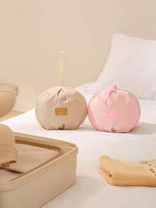 1 Honey Girl Style Bra Organizer Bag, Lightweight, Portable, Multi-Compartment Design For Efficient Storage Of Bras And Underwear, Handheld & Hanging Option, Perfect For Travel And Home Organization, Travel Organizer, Beige Organizer Bag, Zipper Closure, Bra Storage Organizer, Bra Organizer Bag Bag For School School Accessories School Stuff