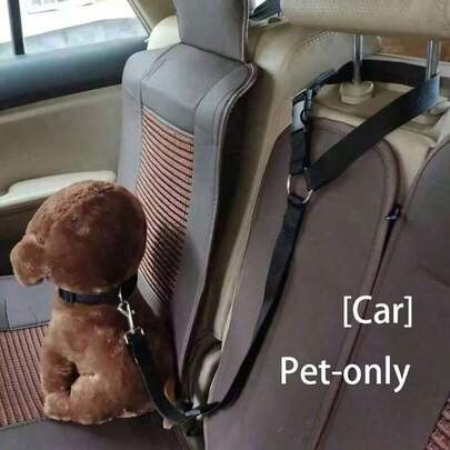 1pc Dog Car Belt Reflective Webbing Retractable Leash, Pet Cat Vehicle Travel Harness Lead,Lovely Pet Leash Pet Dog Seat Belt Leash Adjustable Pet Dog Cat Safety Leads Harness Car Vehicle Nylon Fabric Seatbelt Strap