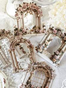 10 buc. colaj în relief cu imprimeu din lemn, serie romantică, autocolante decorative decupate, pentru scrapbooking