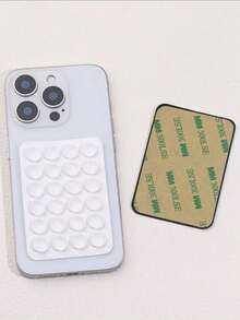 1pc Silicone Suction Cup Square Phone Case Holder With 24 Suction Cups, Silicone Hands-Free Phone Stand For Selfie And Video