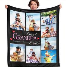 Customized Blankets & Flannel Personalized Photo And Text/Name Blankets,   Personalized Soft And Comfortable Blankets, Customized Special Photo And Text/Name As Birthday Gifts, Family, Wedding, Souvenir Customized Blankets, Blankets Suitable For All Seasons, Washable, Machine Washable, Lightweight, Breathable, Comfortable, Warm, Comfortable Customization, Unique, 280gsm For Him, Her Personalized Ideal Gifts For Her, Him, Family, Boyfriend, Girlfriend, Father, Family, Mother, Lover,  Daughter,   Son,  Grandfather,    Grandmother, Friend, Classmate, Pet.  Perfect Nap, Camping, Travel, Home, Daily Life, Office Decoration, Birthday, Anniversary, Valentine's Day, Thanksgiving, Christmas, Halloween, Mother's Day, Father's Day, Wedding, New Year Gifts,Sofa,Bed,Car,Bedroom,Living Room,Office,  Outdoor Camping, Beach,Wall Decoration