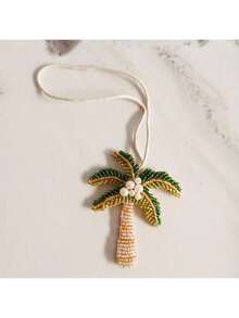 手工串珠棕榈树钥匙扣 - 热带棕榈树设计，树干呈绿色、粉色和黄色 - 波西米亚风海滩派对礼物，可作钥匙扣或包包挂饰 - 男女皆宜，经久耐用 - 旅行和日常佩戴的完美礼物，棕榈树配饰 - 彩色 - 查看 15