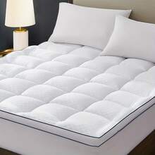 1pc Mattress Pad, For Sleeping, Cooling Thick Mattress Topper, With 8-21 Inch Deep Pocket, Plush Mattress Cover, Filled With Ultra-Soft Fiber, Breathable Quilted Mattress Pad