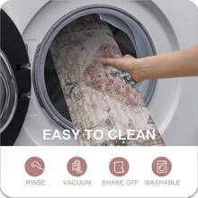 1 pieza Felpudo de interior lavable, Felpudo de estilo bohemio vintage, Alfombra de entrada, Alfombra de puerta para cocina, hogar, patio y baño, Decoración navideña de invierno para el hogar