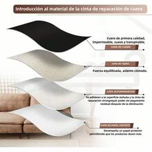 Parche de Reparación/Piel Autoadhesivo - Kit Vinílico 3M +, Ideal para Muebles/Sofás/Asientos de Coche, Reparación Invisible de Arañazos/Roturas 10x160cm (Marrón) - Negro - Ver 3