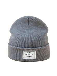 1 件儿童针织帽，简约时尚针织帽，男女通用，头围较大，保暖防风，适合秋冬季 - 1PC - 查看 28