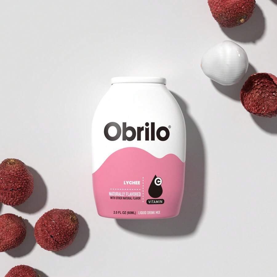 Obrilo Water Enhancer Liquid Flavoring Drops - ZERO Sugar/Calorie, Dye Free, Naturally Flavored Drink Syrup - Lychee - 查看 1