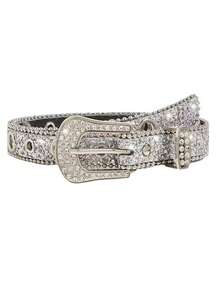 1pc Women's Y2k Style Western Chunky Waist Belt With Dopamine Star & Eye Decor, Perfect For Daily Wear Party