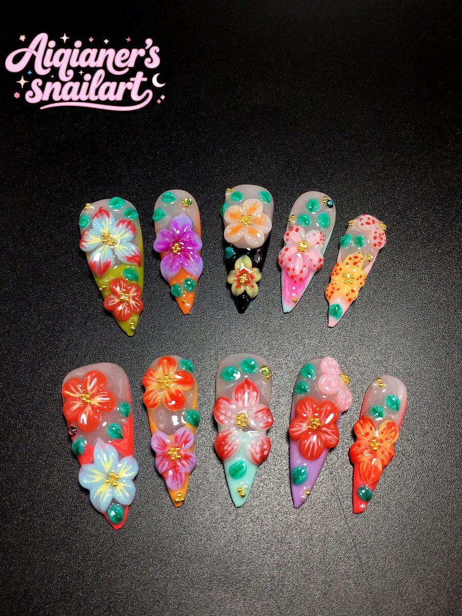 Cada set consta de 10 piezas de placas de uñas acrílicas hechas a mano para tacones altos Y2K, diseñadas en estilo francés con decoraciones como hojas, rhinestones, pétalos y puntos. Hay múltiples opciones de color disponibles, incluidos los colores nude. 3 tamaños para ajustar, adecuado para fiestas, bailes y uso diario, viene con un kit de uñas, lo que lo convierte en un regalo ideal de uñas postizas para damas y niñas.