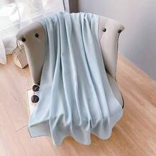 1pc Desert Egypt Dubai Beach Travel Photo Imitation Cotton Linen Scarf Women Beach Silk Scarf Sun Protection Headscarf Shawl - 暖白 - 查看 5