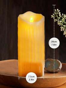 1 Peça Vela Sem Chama LED (Baterias Não Inclusas) Pavio Cintilante (Chama de Plástico) Decoração de Vela Adequada para Natal, Halloween, Dia dos Namorados, Casamento, Aniversário, Quarto e Várias Decorações de Feriados