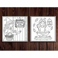 A Coloring Book About Entering A Cozy, Charming Witch's Cottage, Featuring Potions, Forest Scenes, Herb Bundles, And Magical Cottage Ambiance - Single Piece - View 7