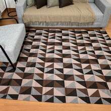Jacquard Living Room Bedroom Rug 1.00 X 1.40 Various Prints Non-Slip - Dalla Caramelo/Negro - Ver 6