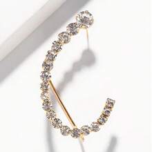1pc Luxurious Geometric Patterned Ladies' Ear Hook, Simple And Elegant For Daily Wear, A Versatile Accessory For All Seasons, And A Gift For Friends And Relatives During Festivals - Bạc - Xem 5