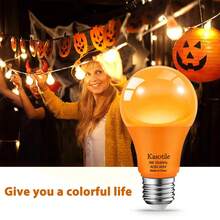 G45 LED Colored Light Bulb, 9W E26 Base Multi-Colored Bulbs For Bedroom Wedding Halloween Christmas Party Bar Mood Decoration String Light Bulbs Replacement, AC 85V-265V, Non-Dimmable, 1-Pack