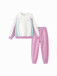 Balabala 青少年女孩两件套 2025 秋季 - 户外休闲长袖套装 - 白紅色調 - 查看 7