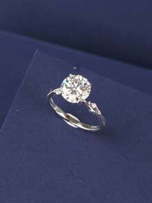 خاتم خطوبة نسائي من الفضة الإسترليني عيار 925 بتصميم على شكل شجرة، مرصع بحجر موسانيت بدرجة VVS بوزن 2/3 قيراط، لامع ورائع، مناسب للخطوبة والزفاف والاحتفالات والاستخدام اليومي، يأتي في علبة هدايا كخيار أول للهدايا