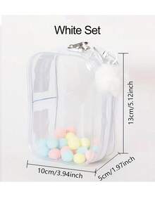 别致的怪物展示收纳袋（仅适用于身高 15 厘米以下的坐姿/娃娃），透明橱柜防尘袋，便携式防水 PVC 收纳袋，带钥匙扣，适用于毛绒娃娃、玩具、电缆，非常适合生日/圣诞节礼物（不包括娃娃），适用于拉布布