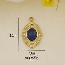 1pc Fashionable Minimalist Natural Stone Devil's Eye Tassel Pendant, DIY Jewelry Accessory For Necklaces, Earrings, And Other Jewelry