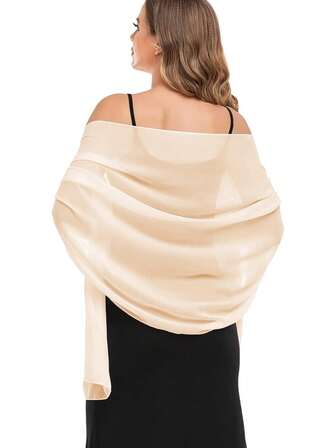 雪纺披肩围巾，适合新娘婚礼派对晚礼服和特殊场合礼服