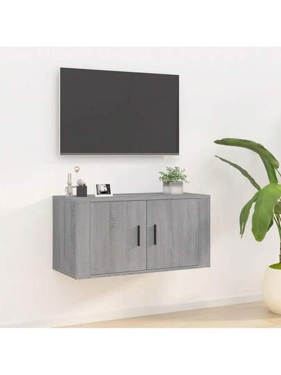VidaXL TV Wand Unit 80x34.5x40 Cm Grijs Sonoma Oak
