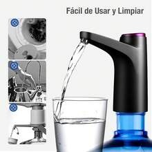 Bomba eléctrica dispensador agua garrafón USB Hogar Oficina Camping - Negro - Ver 12