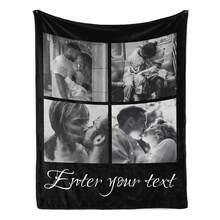 Customized Blankets & Flannel Personalized Photo And Text/Name Blankets,   Personalized Soft And Comfortable Blankets, Customized Special Photo And Text/Name As Birthday Gifts, Family, Wedding, Souvenir Customized Blankets, Blankets Suitable For All Seasons, Washable, Machine Washable, Lightweight, Breathable, Comfortable, Warm, Comfortable Customization, Unique, 280gsm For Him, Her Personalized Ideal Gifts For Her, Him, Family, Boyfriend, Girlfriend, Father, Family, Mother, Lover,  Daughter,   Son,  Grandfather,    Grandmother, Friend, Classmate, Pet.  Perfect Nap, Camping, Travel, Home, Daily Life, Office Decoration, Birthday, Anniversary, Valentine's Day, Thanksgiving, Christmas, Halloween, Mother's Day, Father's Day, Wedding, New Year Gifts,Sofa,Bed,Car,Bedroom,Living Room,Office,  Outdoor Camping, Beach,Wall Decoration - 多色8 - 查看 15