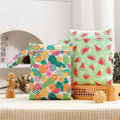 2pcs Mini Wet & Dry Bags, 18*25cm, Yoga Gym Bag, Can Hold Swimwear & Wet Clothes