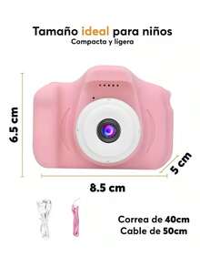 Cámara Digital Hd Para Niños Juguete Foto Video Con Sd - Rosa - Ver 3
