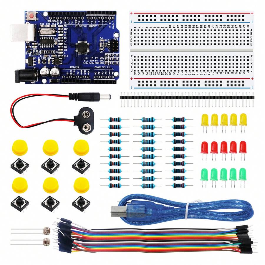 Arduino uno R3 kit de entrada 400 pin resistencia de placa ancha ...