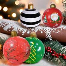 بالون عملاق أحمر بقياس 60 سم للكريسماس مزين برسومات مثل "عيد ميلاد سعيد"، "شجرة عيد الميلاد"، "بابا نويل"، إلخ. كرة الزينة الهدية مزودة بمضخة بقياس 16.5 سم، وهي مناسبة جدًا لتزيين عناصر الجو في حفلات أعياد الميلاد، حفلات الزفاف في عيد الميلاد، الحدائق، الأفنية وغيرها من المناسبات ديكور المنزل زينة عيد الميلاد ديكور الغرفة الشتوي