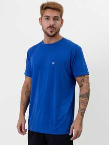 Men's Dry Fit Polyamide Training Gym T-Shirt - 藍色 - 查看 2