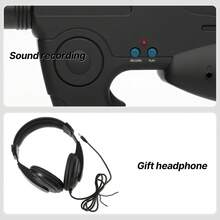 Senmeo Bird Recording Observing Listening Device Telescope,5 Hours Long Recording,Listen And Observed To Upto 320ft Long Range Bionic Ear Electronic Listenin - Black - View 7