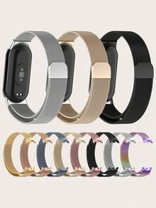 1条纯色金属表带，男女通用，兼容小米手环8/9/10代，适用于小米手环8/9/10，也适用于小米手环手表配件。