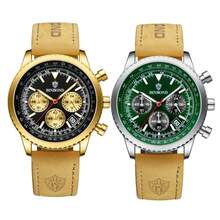 POEDAGAR Reloj de lujo para hombres, resistente al agua, luminoso, con calendario, cronógrafo, deportivo. Reloj de pulsera de cuarzo para hombres con movimiento automático de Japón. Regalo para cumpleaños, Día del Padre, amantes, socios de negocios, recuerdos, Halloween, Navidad - Multicolor - Ver 8