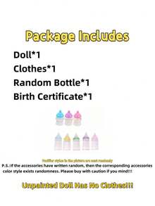 1 件 6 英寸迷你硅胶男孩彩绘重生婴儿娃娃真实柔软触感迷你硅胶新生儿娃娃玩具，圣诞树装饰品，适合生日和圣诞礼物，（奶瓶随机） - 彩色 - 查看 11