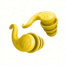 A Set Of Earplugs With Three Layers Of Noise Reduction, Designed For Quiet Sleep And Noise Prevention. They Are Suitable For Reducing Noise In Factories, Woodworking, And Preventing Water From Entering The Ears While Swimming. Made Of Silicone, Wearing These Silent Earplugs Allows Us To Enjoy A Peaceful Environment. - Multicolor - View 9