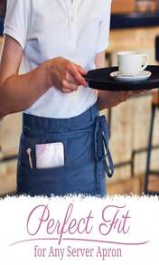 9 Pocket Server Book W_Diamond Pen, Waitress Book W_Money Pocket, Waitress Book, Server Books For Waitress, Server Books, Waitress Book Organizer, Server Book Cute, Servers Book(Pink_LightblueGold) - MàuA - Xem 5