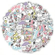 SNOOPY 50张正版授权动漫史努比小狗贴纸装饰水杯手机壳手账冰箱贴（款式随机） - 彩色 - 查看 2