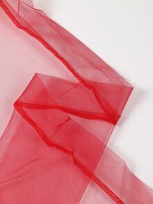 4pcs Red Tulle Arch Fabric, Party Backdrop Curtain, Wedding Arch Fabric - Pole Sleeve, Swag Tulle, Wedding Party Backdrop Fabric, Bridal Shower Birthday Party Decor Supplies, Bridal Shower, Wedding Supplies, Wedding Decor Tulle, Wedding Favors, New Year, Christmas Decor, Valentine's Day, Stage Decor Mesh Netting (With Clips) - Red - View 10