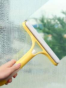3-In-1 Multi-Functional Glass Cleaning Tool With Sprinkler, Polypropylene (PP) Plastic, Handheld Window, Tile, Windshield, Mirror Cleaning Tool, For Bathroom, Kitchen, Living Room, Bedroom, Toilet - Efficient Mirror And Window Scraper