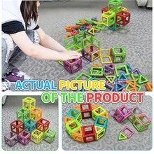 Big Size Magnetic Building Blocks - STEM Toys Construction Set With DIY Magnets, Learning Educational Magnet Toys, Random Colors For Birthday Gift - Nhiều màu - Xem 3