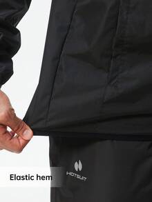 HOTSUIT Setelan Sauna Pria (Jaket dan Celana) Ideal untuk Latihan dan Olahraga - Hitam - View 9