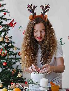 2pcs Christmas Atmosphere Night Light, LED Christmas Headband Atmosphere Night Light With Reindeer Antlers And Bells, Christmas Fairy, Holiday Decoration Lights For Christmas Party Decor, Birthday Party Decor, Outdoor Decor, Wedding Decor, Suitable For Christmas, Valentine's Day, Mother's Day, Father's Day, Can Be Used As Birthday Gift, Christmas Gift Christmas Decoration XMAS Decor Christmas Tree Gift Decor Thanksgiving Wedding Birthday Decorations For Gifts Garden Holiday Halloween Ornaments