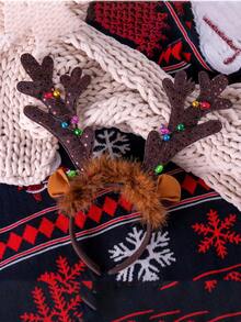 2pcs Christmas Atmosphere Night Light, LED Christmas Headband Atmosphere Night Light With Reindeer Antlers And Bells, Christmas Fairy, Holiday Decoration Lights For Christmas Party Decor, Birthday Party Decor, Outdoor Decor, Wedding Decor, Suitable For Christmas, Valentine's Day, Mother's Day, Father's Day, Can Be Used As Birthday Gift, Christmas Gift Christmas Decoration XMAS Decor Christmas Tree Gift Decor Thanksgiving Wedding Birthday Decorations For Gifts Garden Holiday Halloween Ornaments