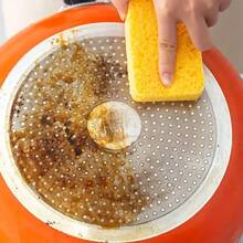 4pcs Wood Pulp Sponge Dishwashing Scrubber, Sponge Cloth, Wooden Spatula, Kitchen Cleaning Sponge For Degreasing