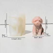 3D Golden Retriever, Teddy Dog Shaped Silicone Candle Mold, Poodle, Labrador Realistic Small Dog Aroma Diffuser Ornament Mold, Resin Crafts Fragrance Stone DIY Pet Handmade Gift Silicone Mold